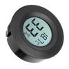 Мини круглый встроенный цифровой ЖК-термометр гигрометр измеритель влажности и температуры для помещений черный