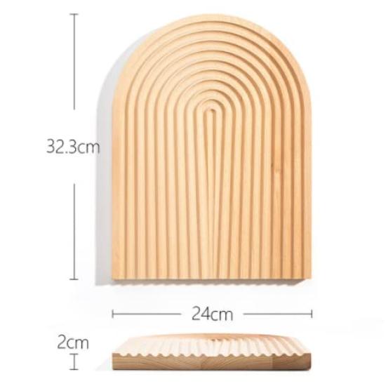 HARGIO Wood Plate, Wood Tray, Wooden Cutting Board, Wooden Tray, Cafe Tray, Lunch Tray, Korean Style, Natural Wood, Stylish, Natural Interior,