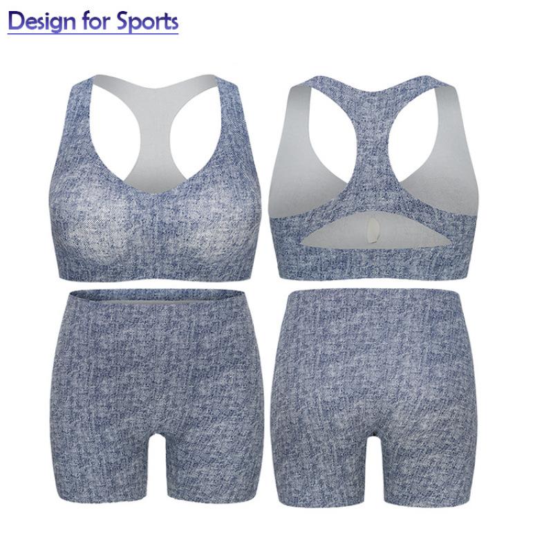 Спортивный бюстгальтер без следов без стального кольца, удобный костюм для йоги, съемные нагрудные подушечки, обтягивающие талию, шорты XS-XL