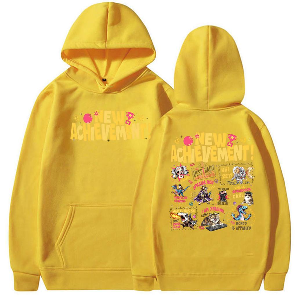 New Achievement Dungeon Crawler Carl Hoodie Princess Donut Game Pullover Sweatshirt Men Women Vintage Long Sleeve Fashion Hooded