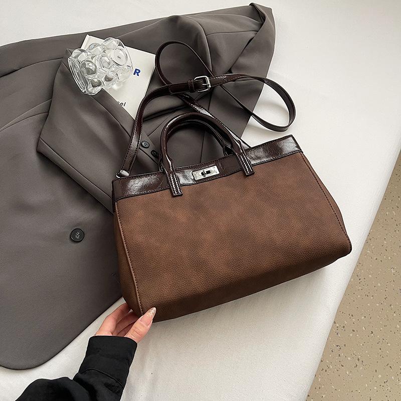 Большая вместительная повседневная сумка женская 2024 новая модная сумка-мессенджер осень-зима универсальная портативная сумка-тоут для поездок на работу