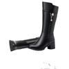 Women's Boots Autumn and Winter Wool Warm Thick Heels Fashion New Knee High Boots Leather Round Toe High Heel Women's Boots New