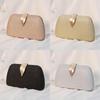 Crossborder Trend Metal Leaf Evening Bag With Lock Closure For Formal Events