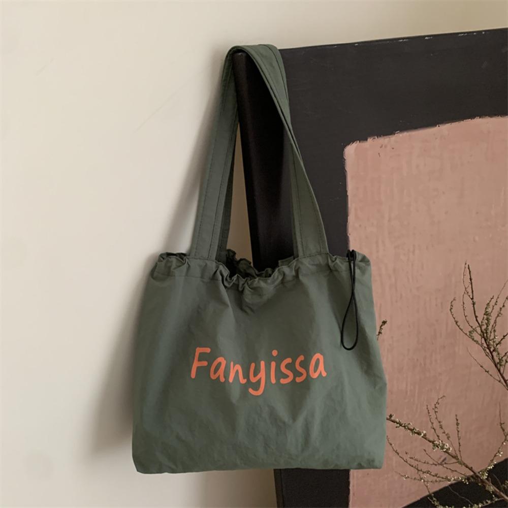 Корейские сумки-тоут на кулиске, повседневная сумка для покупок, сумка через плечо с буквой Ins, для улицы