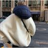 Women's Casual Hooded Drawstring Long Sleeved Jacket Autumn Winter Fashion Zipper Panelled Coat Short Loose High Street Outwear