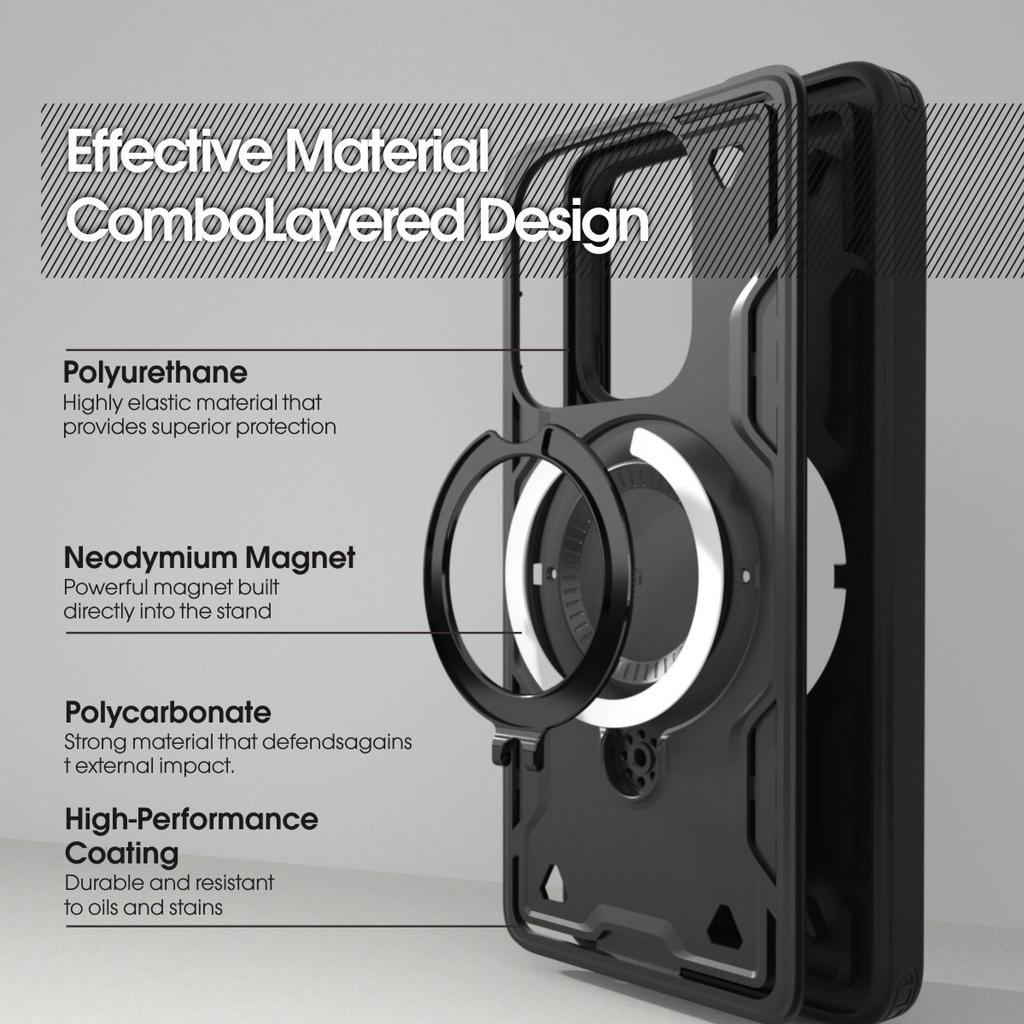 Чехол для телефона Redmi 13C 5G [магнитный противоударный] с подставкой и ремешком | Совместимость с IBMRS