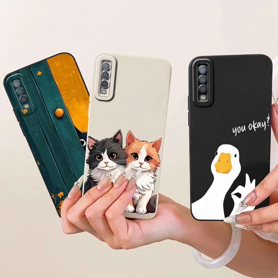 Чехол для Samsung Galaxy A7 2018 SM-A750F Милый Кот Утка Мультяшная Обложка Мягкий Силиконовый Чехол для Телефона Для Samsung A9 2018 SM-A920F Корпус
