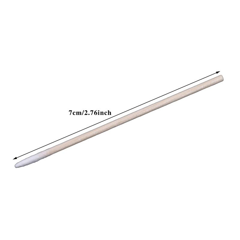 Деревянная палочка с хлопковым наконечником Длинная 7 см 100/300 шт. Деревянная ручка Наконечник Полуперманентные Вышитые ватные палочки