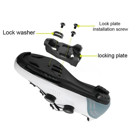 1 Set Bicycle Cycling Shoes Pedal Cleat with Accessories Lightweight 0/5 Degrees Road Mountain Bike Self-locking Clipless Pedal Replacement