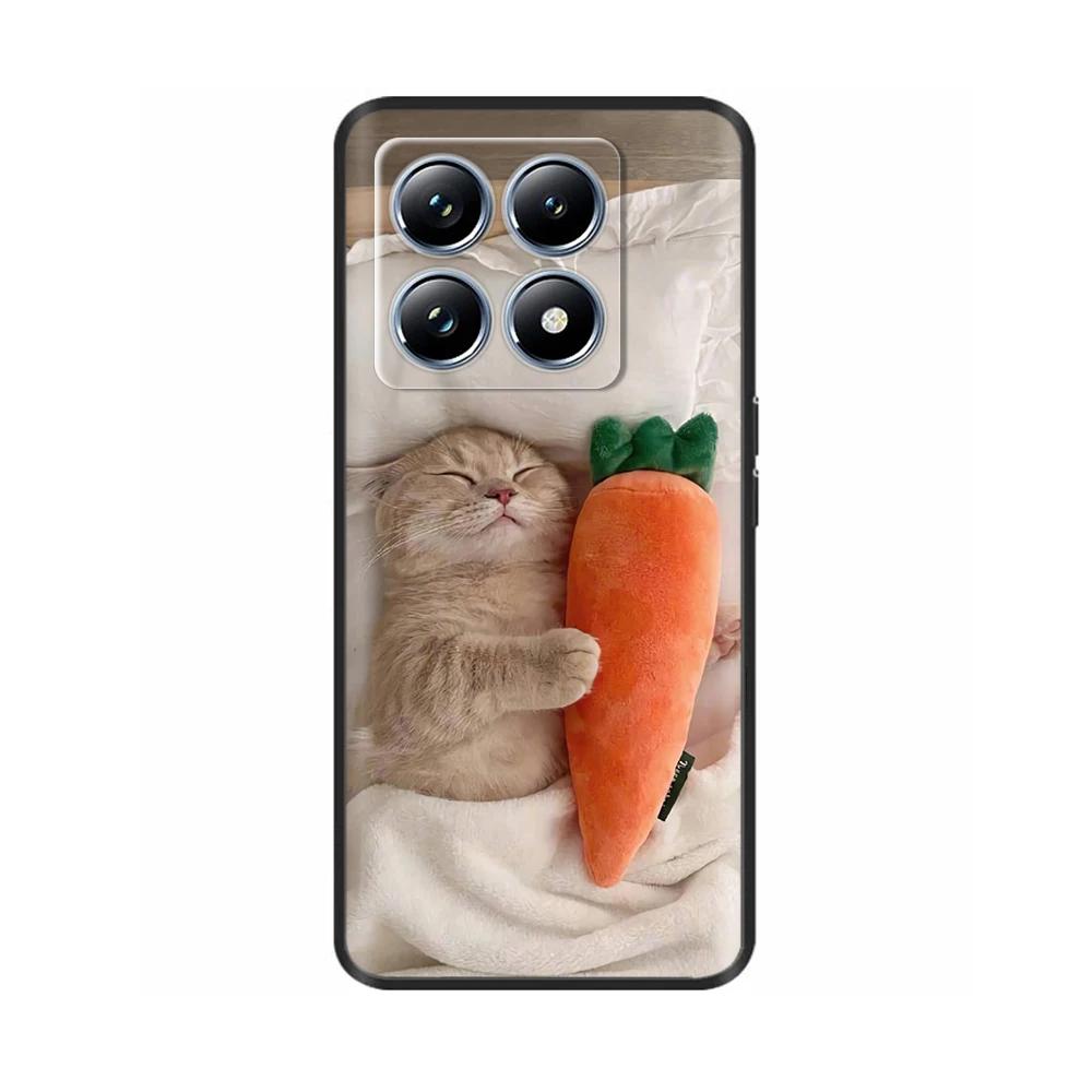 Для Xiaomi Mi 14T Pro Чехол Мягкий Жидкий Силикон Защита Задняя Крышка для Xiaomi 14T Pro Mi14T 5G Чехлы Расписные Мультяшные Фундас