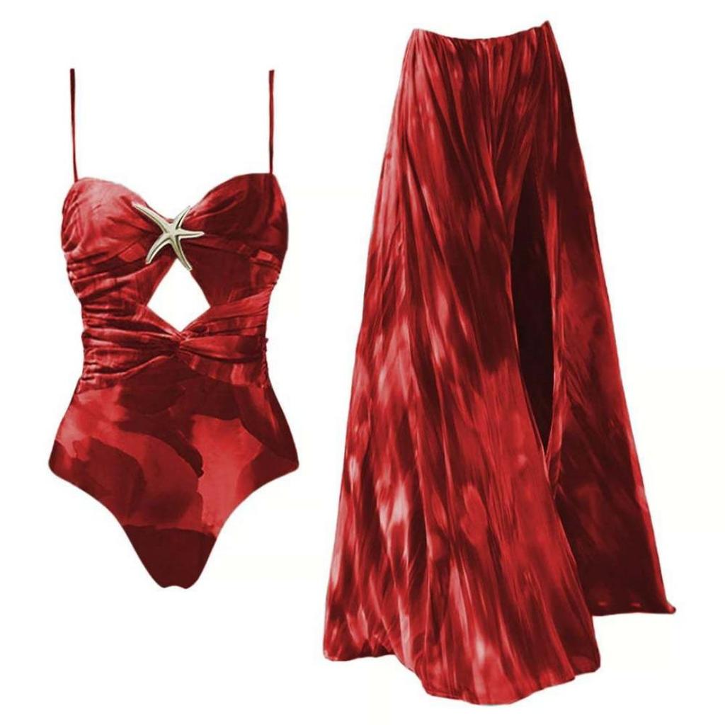 2025 Новая Мода 3D Цветочный Высокое Качество Цельный Купальник Юбка Купальник Принт Купальник Женский Утягивающий Купальный Костюм Пляжная Одежда