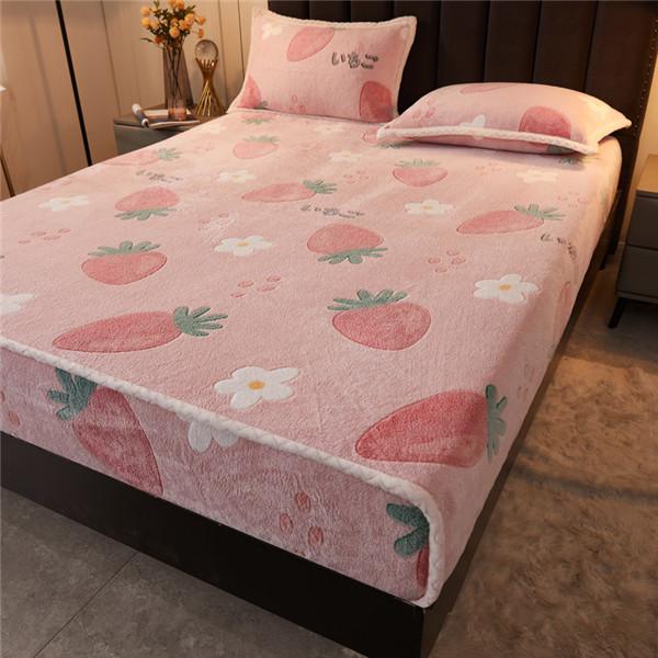 Молочный фланелевой чехол для матраса, сохраняющий тепло, утепленное покрывало, наматрасник, флисовый пылезащитный чехол, простыня, покрывало (Нет наволочки)