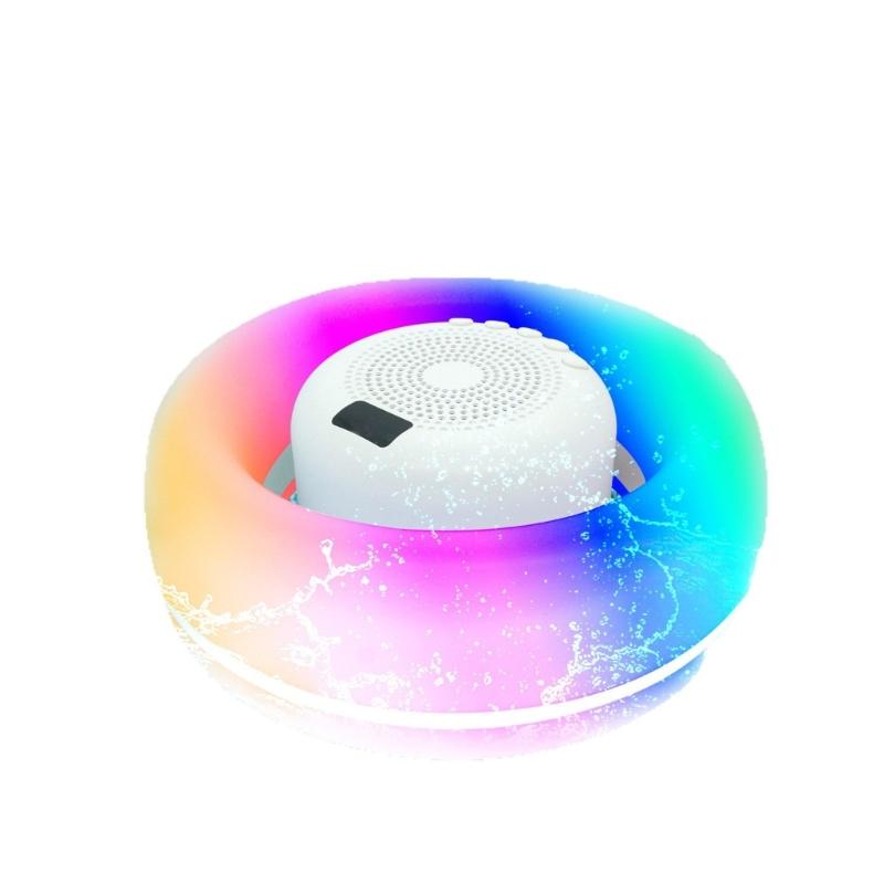 Плавающая Bluetooth-колонка с динамической светодиодной подсветкой, водонепроницаемость IPX6, отображение температуры для вечеринок у бассейна, плавания
