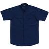 Work Short Sleeve 5L [Midori Anzen] Одежда, Рубашка, Унисекс, Антистатическая, GS357, Верх, Темно-синий,