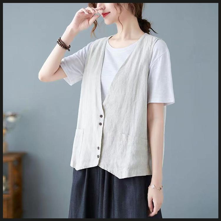 Верхняя одежда, жилет большого размера, женский летний тонкий жилет без рукавов