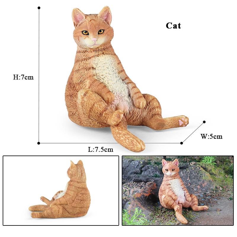 Oenux Кошачий игровой комплекс Китти Бобтейл Сиамский Сфинкс Регдолл Модель Фигурка Фигурка Милое украшение Домашнее животное Детская игрушка Подарок