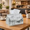 This Vintage Rustic Landscape Tissue Box, Featuring a Cabin Mountain Design, Is Perfect for Outdoor Events, Daily Use On Your Desk, And Fits Well In B