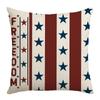 New Independence Day Pillow Five-pointed Star Text Printed Home Decoration Supplies Linen Pillow Case