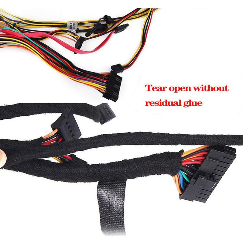 2 шт., 15 м/рулон, термостойкая клейкая тканевая лента для автомобильного кабельного жгута, ткацкий станок, электрическая нагревательная лента