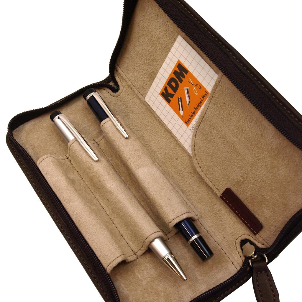 Pencarse Пенал на молнии Темно-коричневый [Пилот]