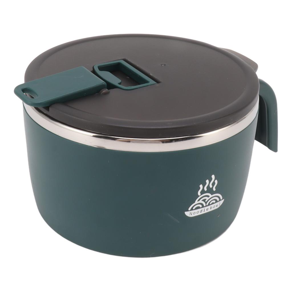 Stainless Steel Instant Noodles Bowl 900ml Noodles Bowl with Lid for Student Dormitory Office