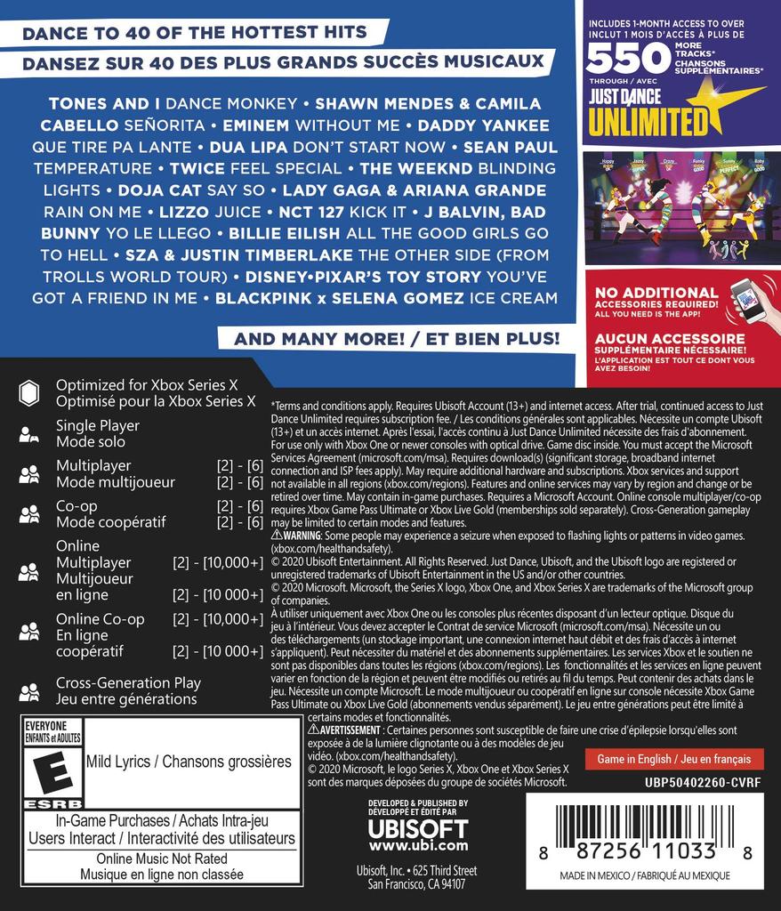 Just Dance 2021 Север Xbox One (Импортная версия Америка) -