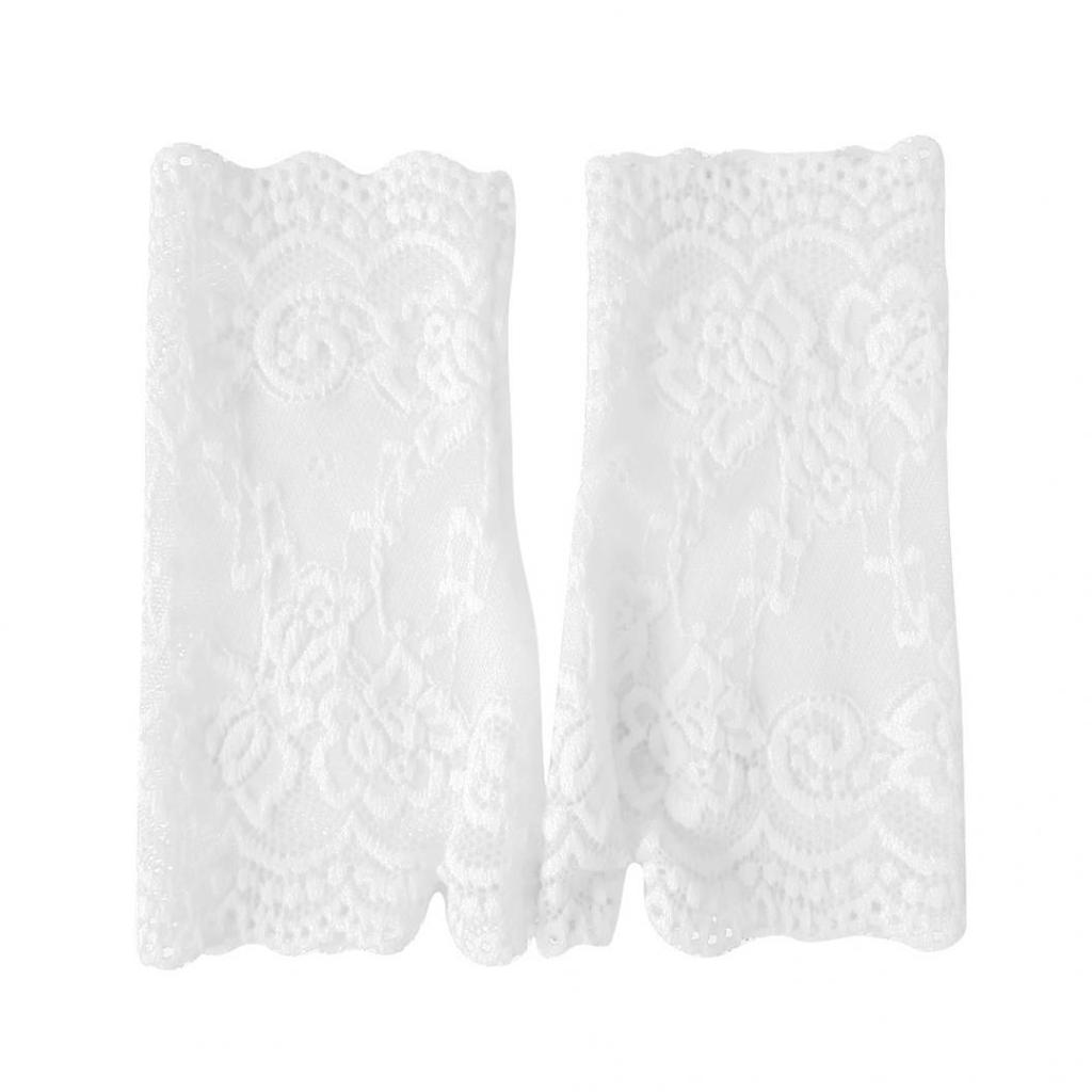 Women Sexy Fingerless Lace Driving Sunscreen UV Protection Wedding Party Gloves AVE