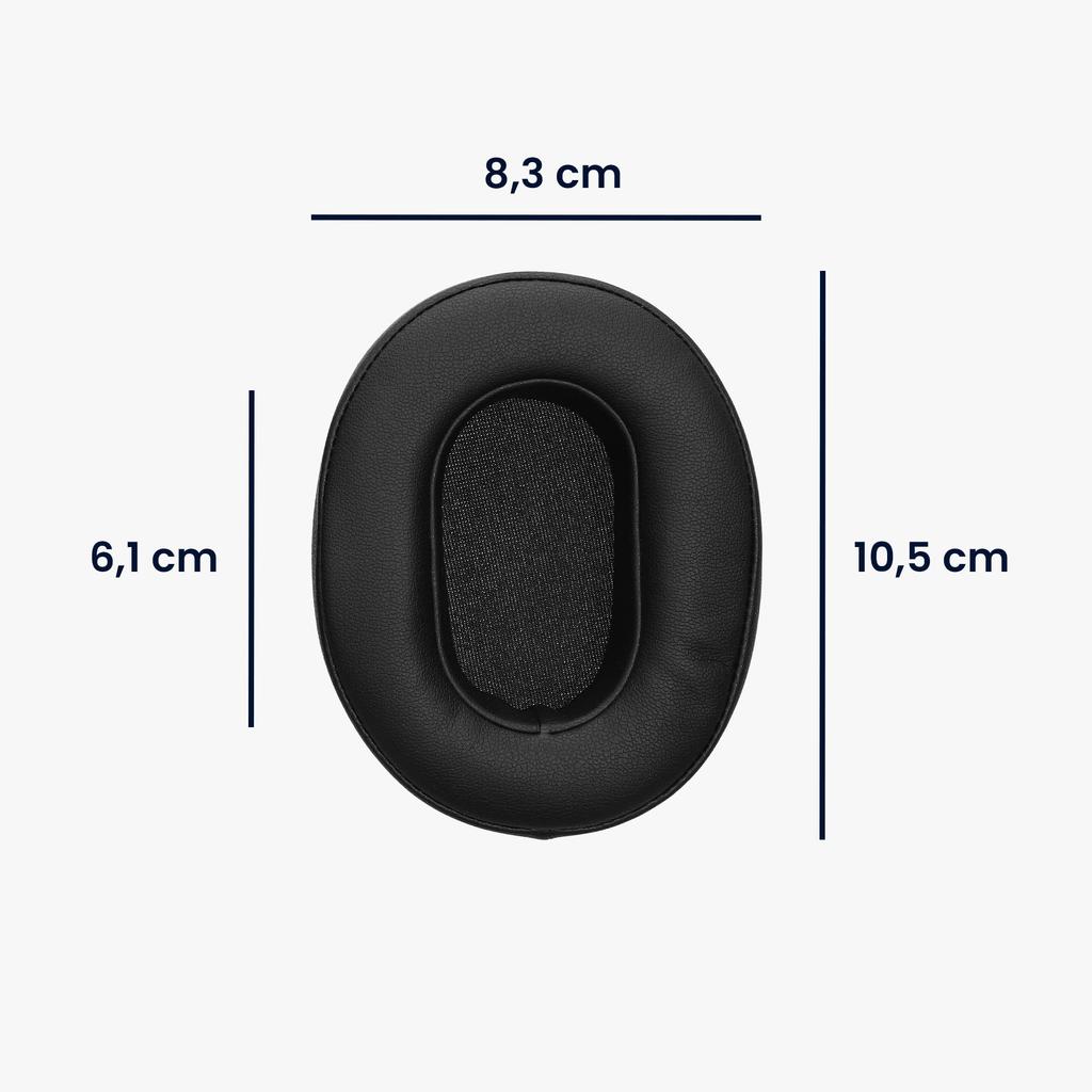 Kwmobile 2x Headphone Cover Compatible with Sony Replacement Ear Pads Cushion PU Leather Black WH-XB900N -