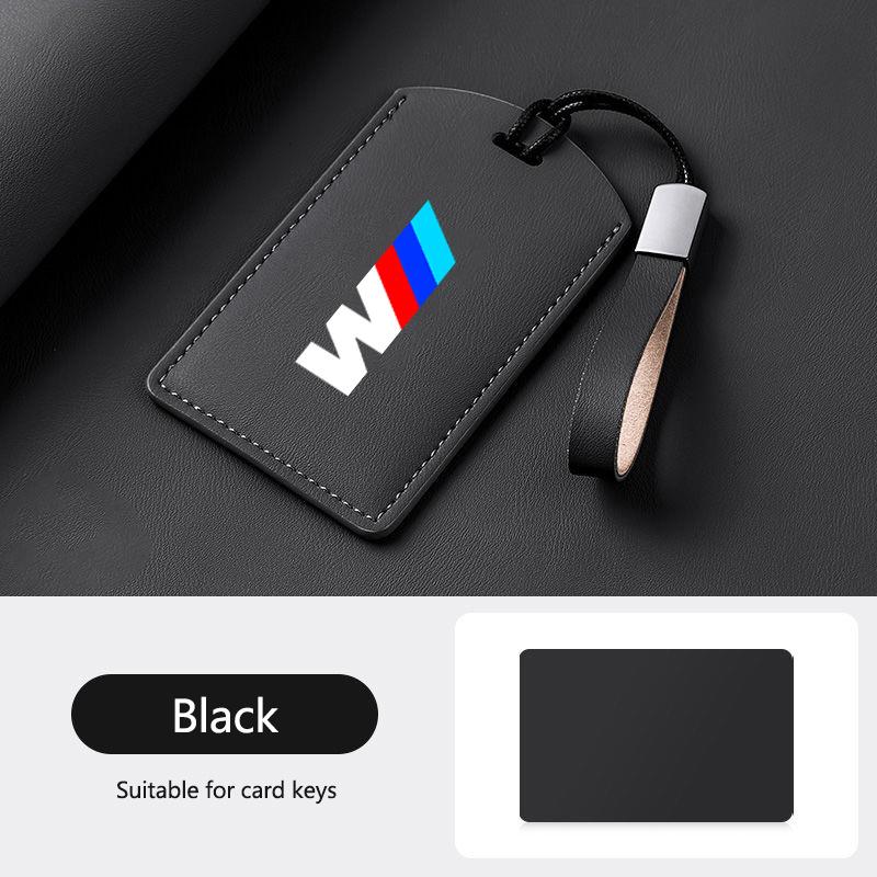UVGK5 Leather M-Styling Car Smart NFC Card Key Case Cover Shell For BMW M3 M5 M4 Series X1 X3 X5 X6 X7 535le Keychain Auto Accessories
