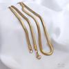 18K Gold-Plated Titanium Steel Snake Bone Necklace - Women's Minimalist Choker