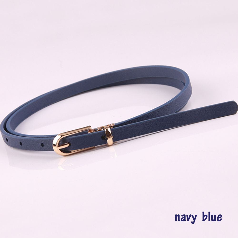 Fashion Candy Color Graceful Faux Leather Belts Dress Strap Thin Skinny Waistband Adjustable Belt