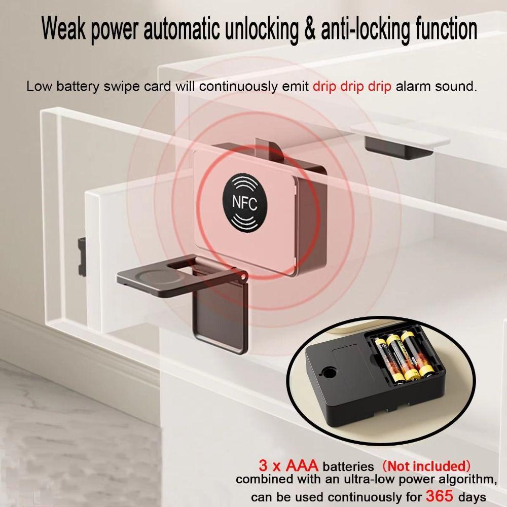 NFC Unlock Smart Cabinet Lock Keyless Entry Magnetic Sensing Lock Smart Locks  Furniture Security