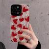 Силиконовый чехол с красным и белым сердечком для Samsung Galaxy S22 Plus A52 A54 5G A53 A34 A51 A23 A32 A31 A71 A72 A73 A14 A13 A12 S21