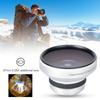 Silver Strong Applicability 37mm 0.25X Super Fisheye Additional Lens for 37mm Caliber Camera Lenses
