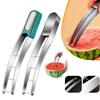 Watermelon Cutter Slicer Stainless Steel Watermelon Cube Cutter Safe Watermelon Fruit Knives Melon Cutter for Kitchen Gadget