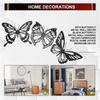 AD23-3Pcs Butterfly Metal Wall Decor Black Butterfly Metal Wall Hanging Decor Farmhouse Rustic Home Office Bedroom Decor