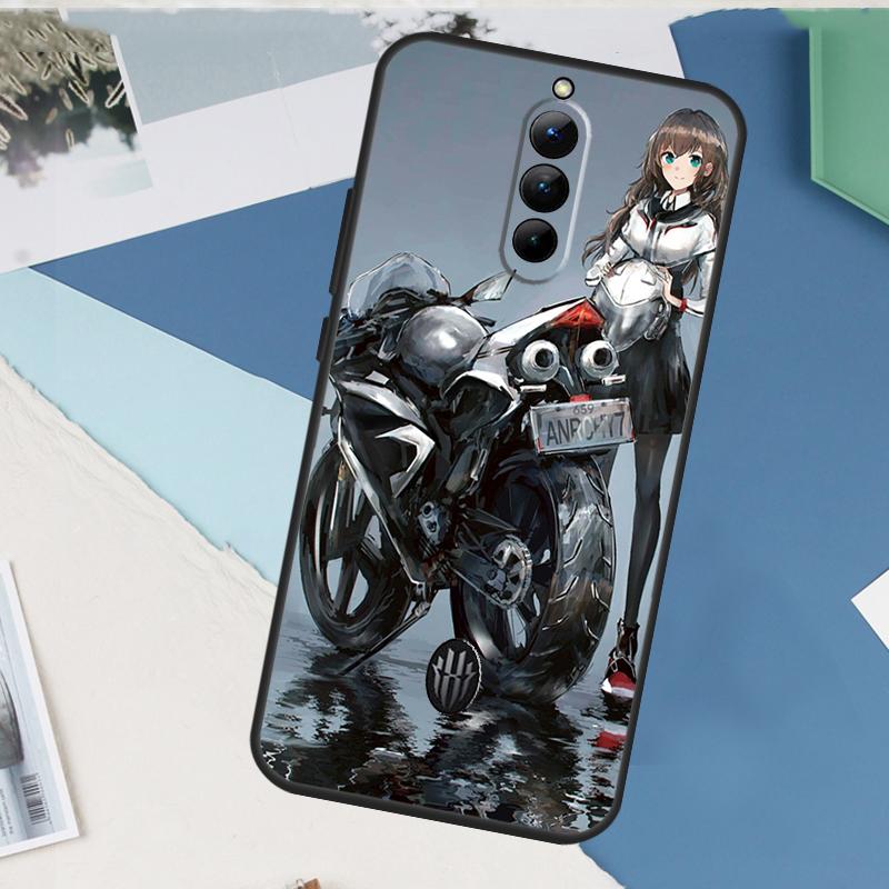 Чехол с девушкой-мотоциклисткой в стиле аниме для ZTE Nubia Red Magic 8S 9S 10S 10 9 8 11 Pro Plus 6 7 6S 7S Pro 5G 6R 10 Air
