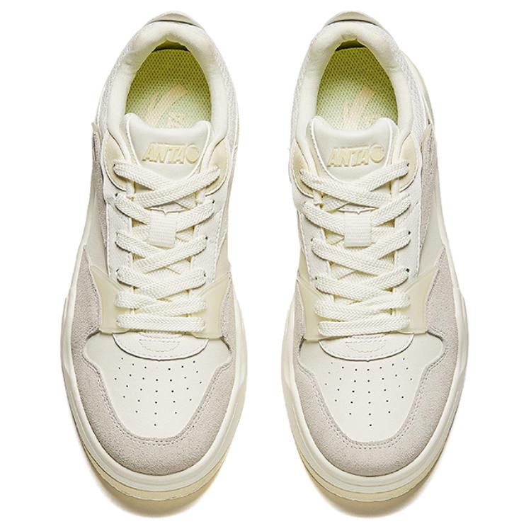 New Anta C37 Series Height Increasing Lightweight Low Top Skateboard Shoes Men's Beige Gray 912438037-1