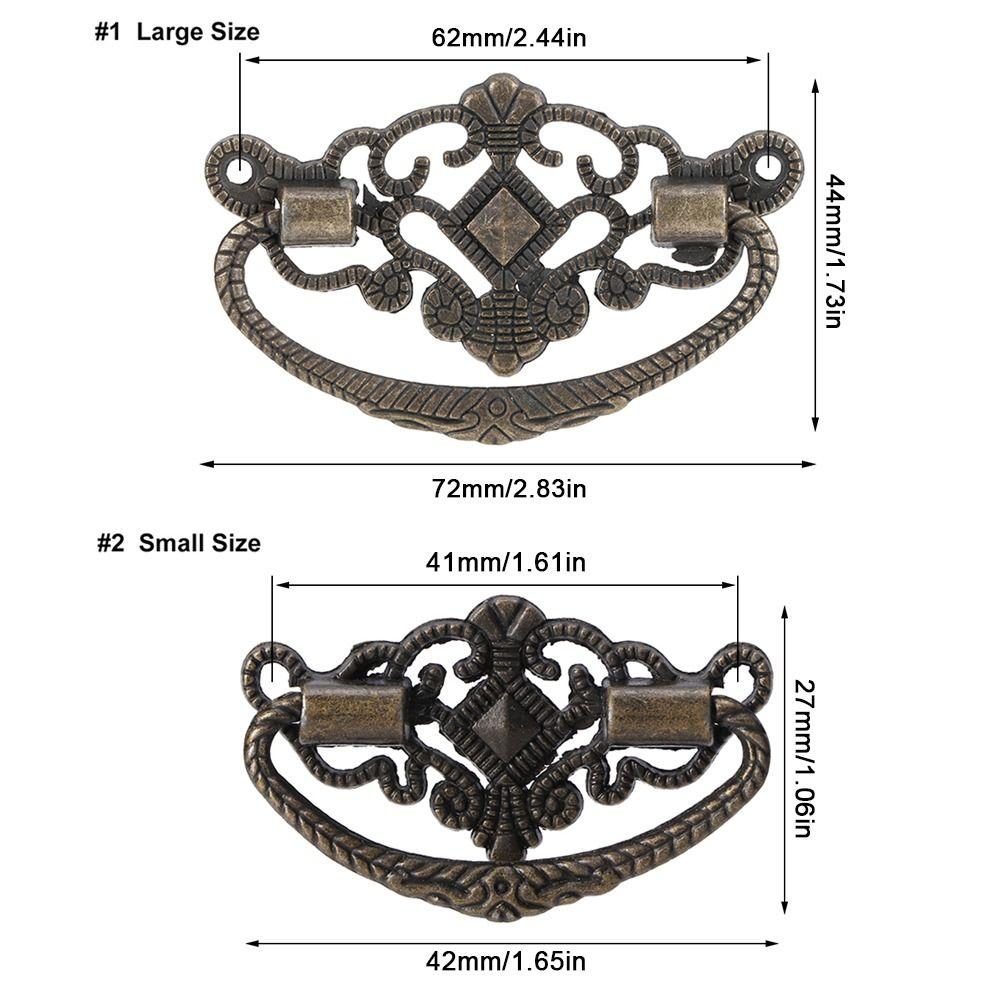 15pcs Antique Bronze Cabinet Pull Handles Zinc Alloy Drop Bail Pulls Kitchen Cabinet