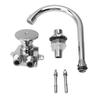 Foot Pedal Faucet Hands Free Foot Valve Flexible Hose Touchless Floor Mount Foot Control Faucet for