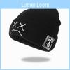 Fashion Hat Knitted With Sad Expression Embroidery Design For Daily Wear