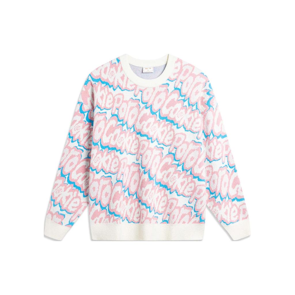 Li Ning X League Of Legends Collaboration Круглый вырез Свободный крой Длинный рукав Вязаный свитер Унисекс свитер AMBT251-3