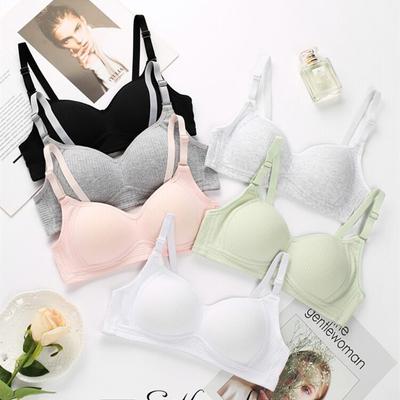 Нижнее белье для девочек, маленькая декомпрессия груди, удобный и удобный без стального кольца, бюстгальтер, топ для подростков