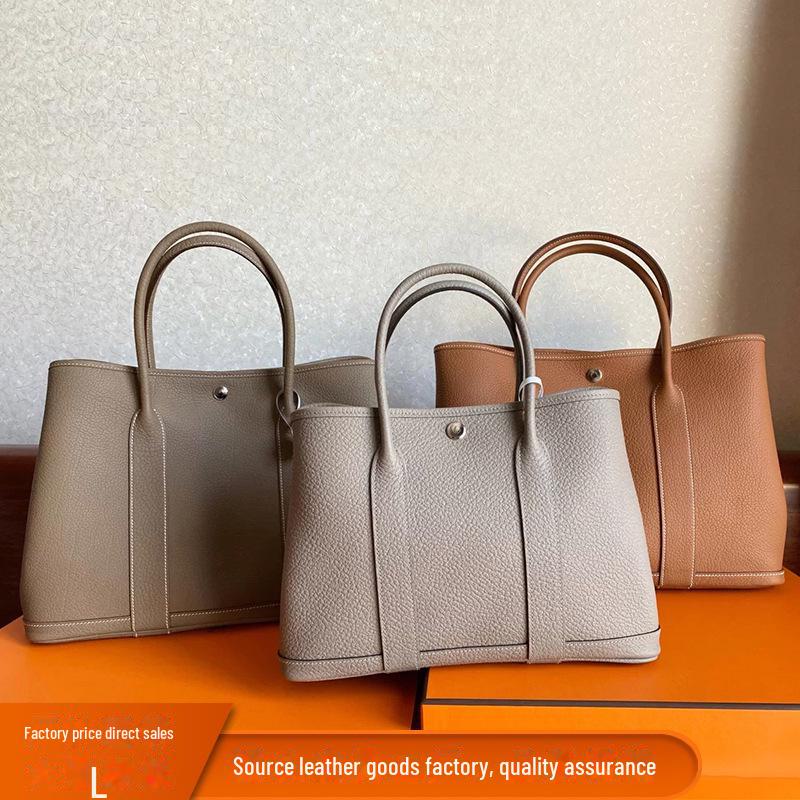 2023 Модная садовая сумка из натуральной кожи: Женская сумка через плечо и дамская сумочка большой вместимости