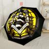 Gryffindor Pride And Loyalty Automatic Umbrella Sturdy 8-Rib Shaft Durable Plastic & Iron All-Season Umbrella for Travel Elegant Women's Umbrella