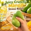 Interactive Sensory Toy Crunchy Mango Squeeze Stress Ball, Color Changing Fidget with Crisp Tactile Reliever Sound, High Elastic Decompression