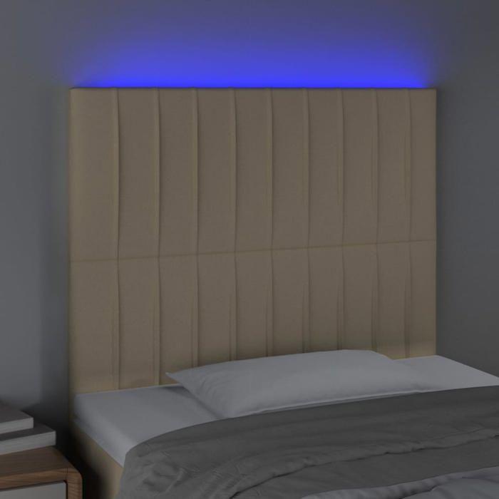 VidaXL LED Headboard Bedroom Furniture Single Bed Accessory Headboard Bed Frame Interior Cream 3122657