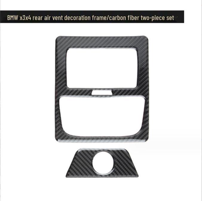 Carbon Fiber Rear Air Vent Panel Decoration for 2018-2019 BMW X3/X4