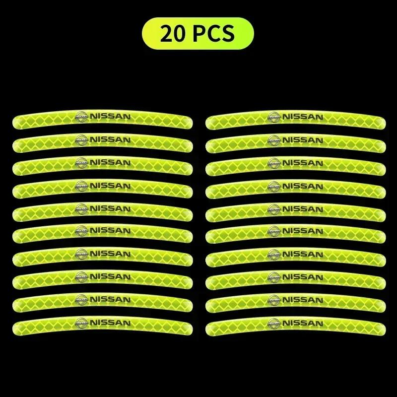 Светоотражающая наклейка на колесо автомобиля Наклейка на диск Отражатель Предупреждение Для Nissan J10 X-Trail Qashqai Juke Leaf Micra NOTE Patrol Гаджеты