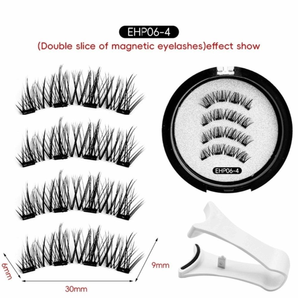 Zero Glue False Lashes 3D Beauty Eyelashes Supplies Reusable Magnetic Eyelashes Daily Use